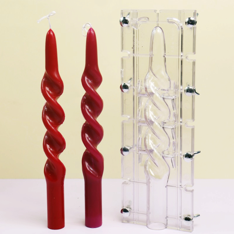 Candle Making Set - Bükülmüş Şerit Sütun Akrilik Mum Kalıp