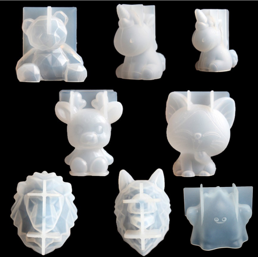 Candle Making Items - Şeffaf Unicorn Silikon Epoksi Reçine Kalıpları