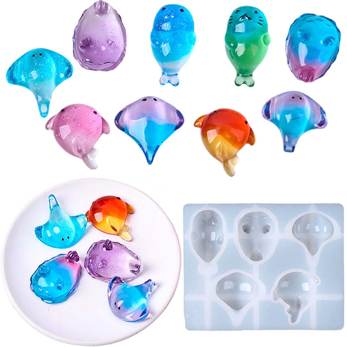 Candle Making Items - 3D Şifalı Kawaii Manta Ray Balinası