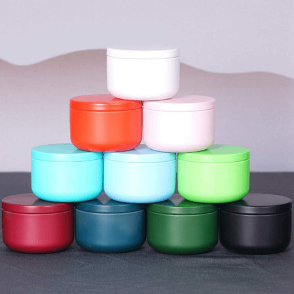 Candle Making Items - Hava Geçirmez Kapaklı Çay Kutusu Teneke