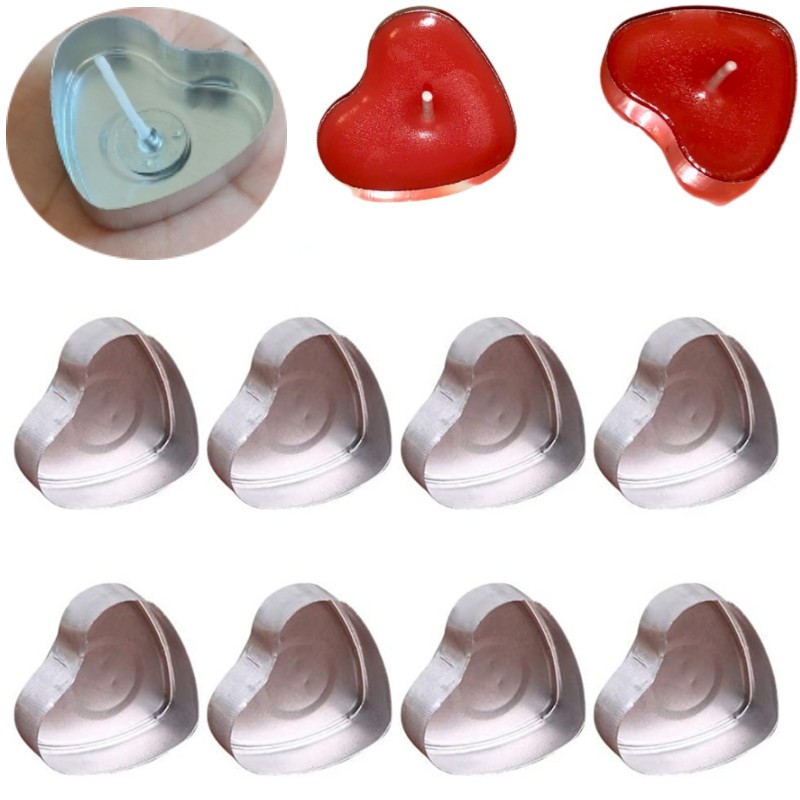 100 Takım Kalp şeklinde Boş Al - Candle Making Set incelemesi ve fiyatı