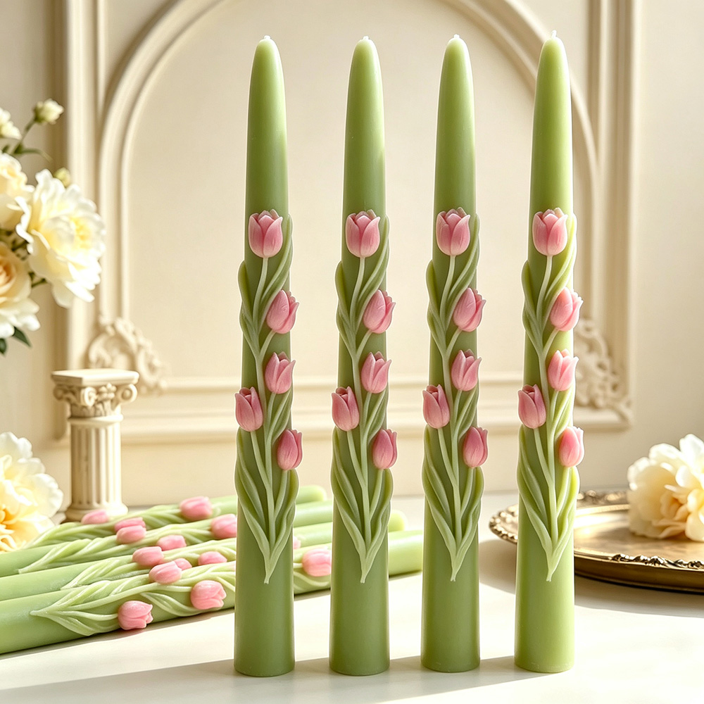 Uzun Saplı Çiçek Şeklinde Mum  - Candle Making With Beeswax incelemesi ve fiyatı
