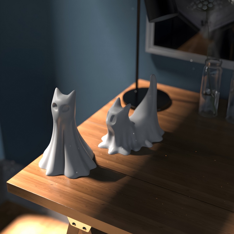 Hayalet Kedi Cadılar Bayramı M - Candle Making Items incelemesi ve fiyatı