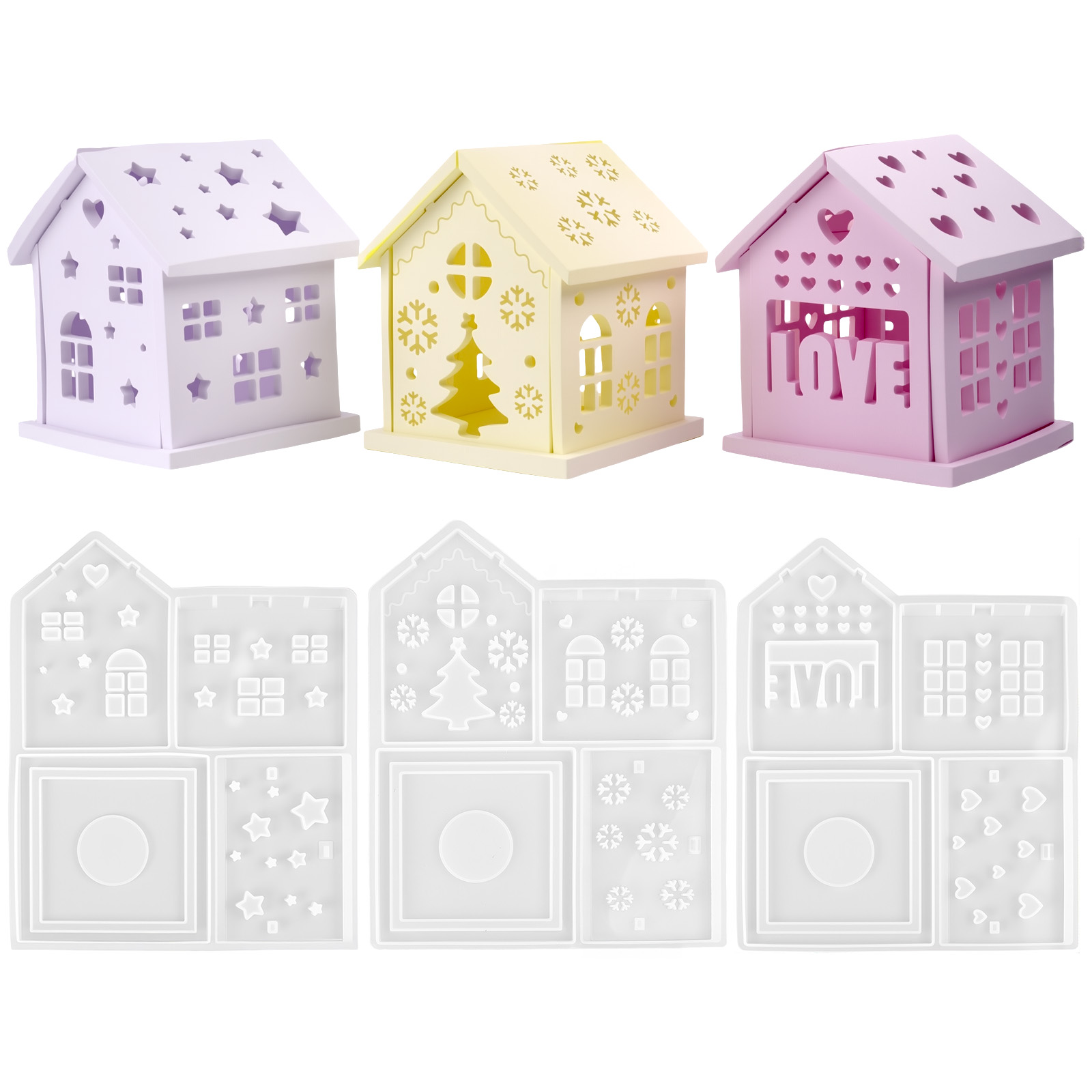 3D Ev silikon kalıp DIY Noel A - Candle Making Items incelemesi ve fiyatı