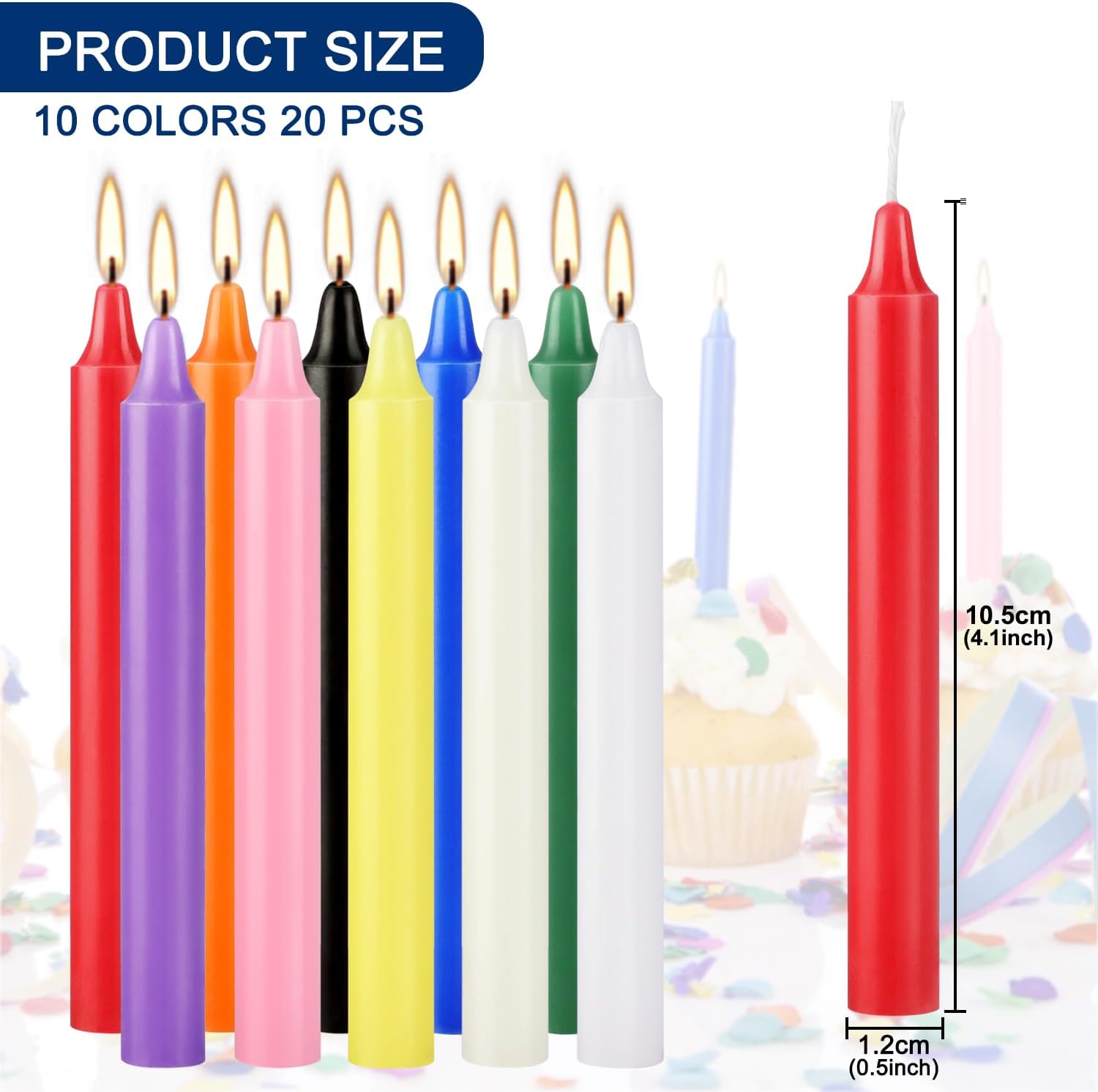 20 Renkli Küçük Çubuk Mum, Dam - Candle Making Place incelemesi ve fiyatı