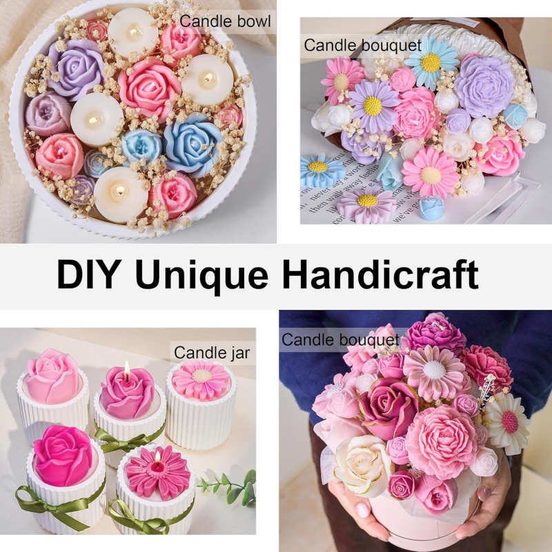 5 Çiçekli Mum Kalıp Seti, 3D Ç - Candle Making Set incelemesi ve fiyatı
