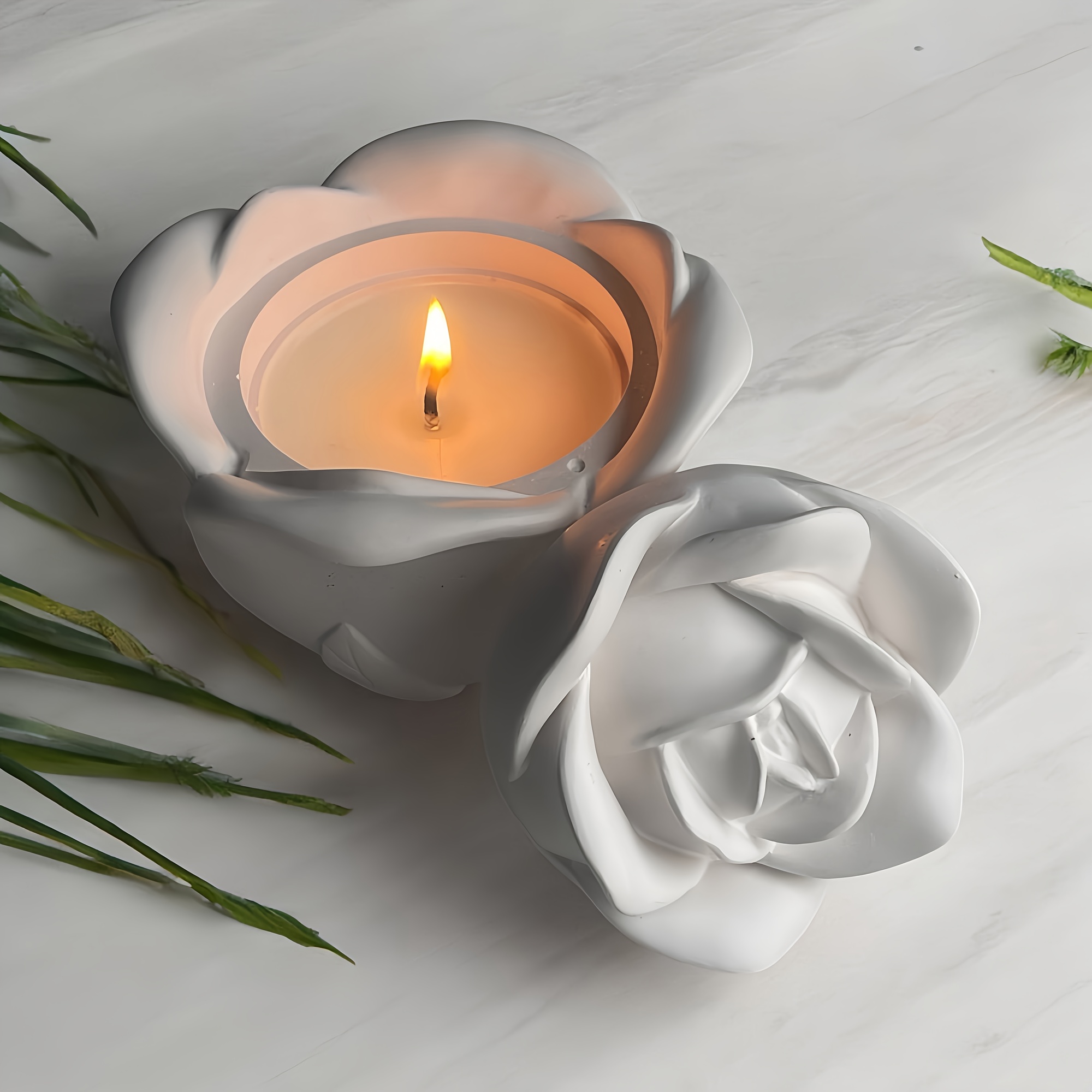2 Parçalı Gül Şeklinde Silikon - Candle Making Set incelemesi ve fiyatı
